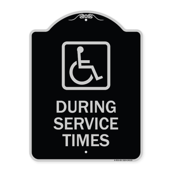 Signmission During Service Times With Graphic Heavy-Gauge Aluminum Architectural Sign, 24" x 18", BS-1824-24119 A-DES-BS-1824-24119 - main